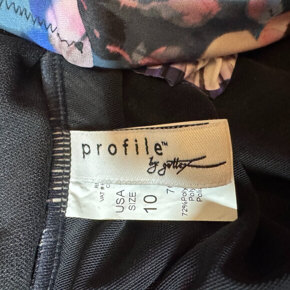 Profile by Gottex Romeo & Juliette Floral Ruched Ruffle 1 PC Size 10 Swimsuit - Picture 9 of 10